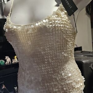 J.Crew Cream Sequin Tank Top